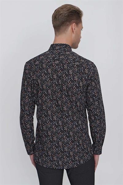 G 1520 Slim Fit Siyah Spor Gömlek