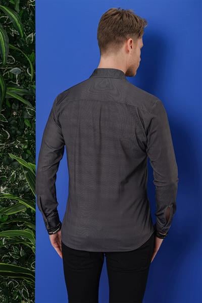 G 1524 Slim Fit Siyah Spor Gömlek