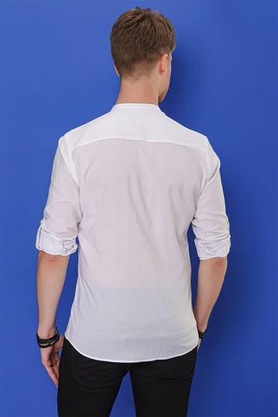 G 1530 Slim Fit Beyaz Spor Gömlek