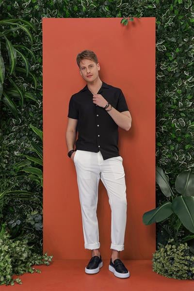 G 1536 Slim Fit Siyah Klasik Gömlek