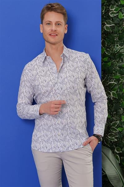 G 1540 Slim Fit Beyaz Klasik Gömlek