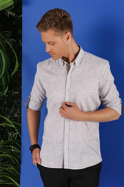 G 1555 Slim Fit Vizon Klasik Gömlek