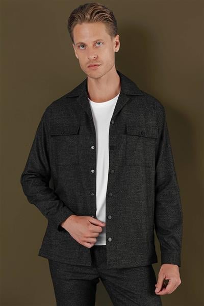 G 1560 Slim Fit Siyah Klasik Gömlek