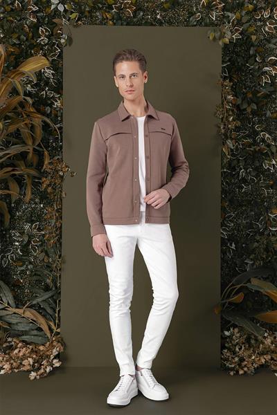 G 1562 Slim Fit Kakao Klasik Gömlek