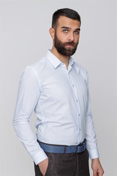 GK 636 Mavi Klasik Gömlek