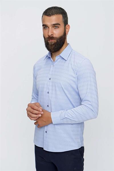 GK 651 Koyu Mavi Klasik Gömlek