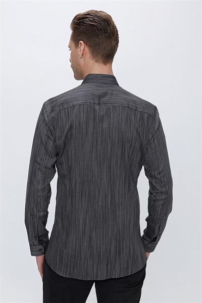 GK 661 Slim Fit Siyah Klasik Gömlek