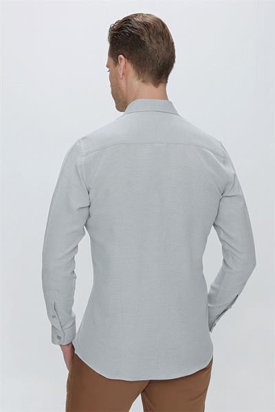 GK 672 Slim Fit Su Yeşili Klasik Gömlek