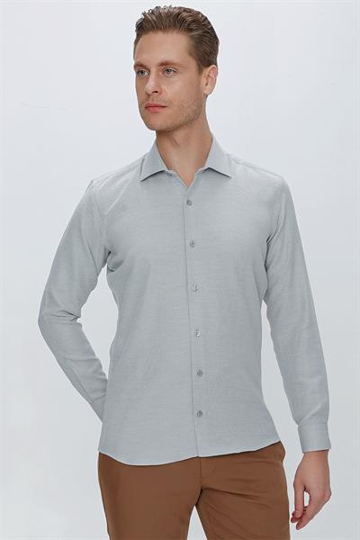 GK 672 Slim Fit Su Yeşili Klasik Gömlek