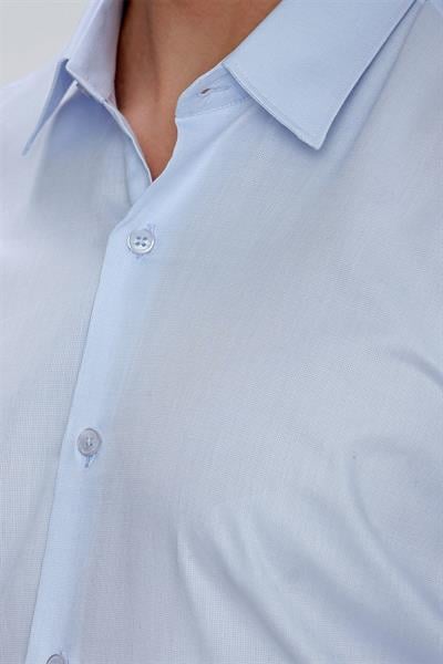 GK 674 Slim Fit Açık Mavi Klasik Gömlek