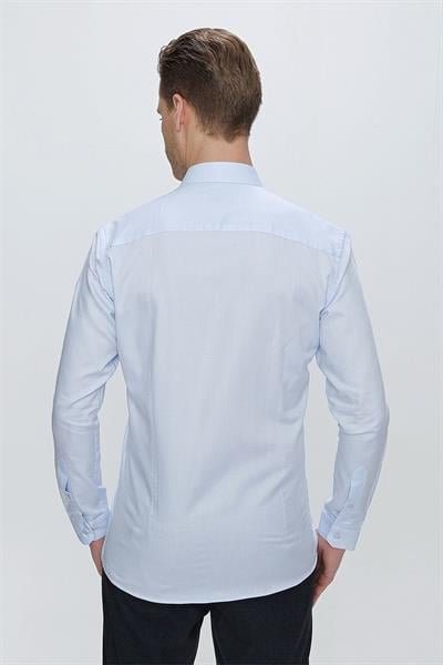 GK 674 Slim Fit Açık Mavi Klasik Gömlek