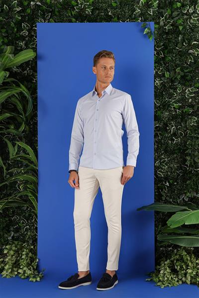 GK 683 Slim Fit Açık Mavi Klasik Gömlek
