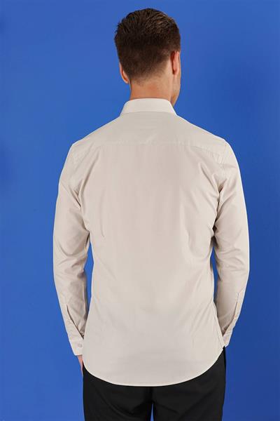 GK 683 Slim Fit Kum Beji Klasik Gömlek