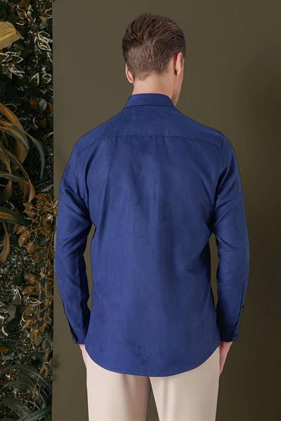 GK 709 Slim Fit Saks Klasik Gömlek