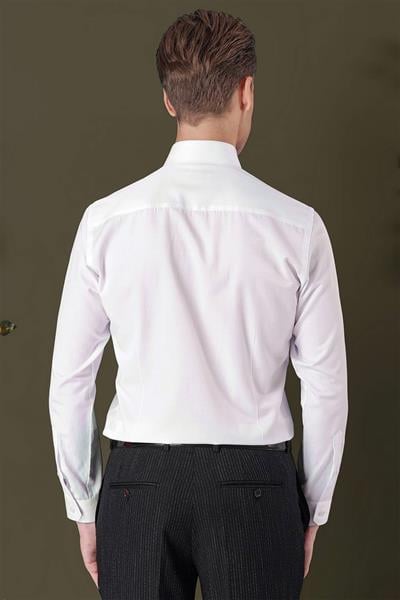 GK 710 Slim Fit Beyaz Klasik Gömlek