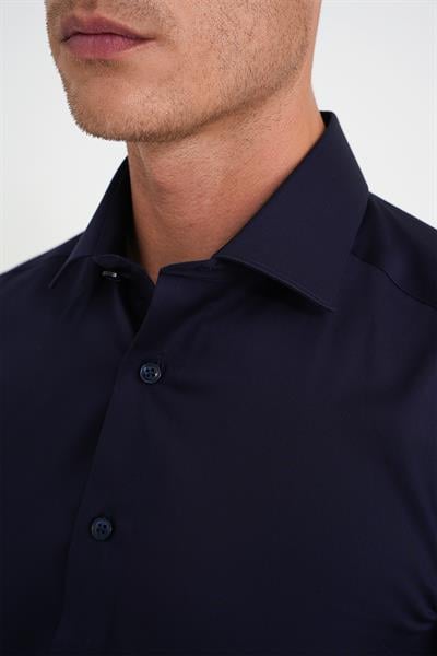 GK 734 Slim Fit Lacivert Klasik Gömlek