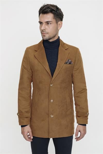KA 069 Slim Fit Camel Spor Kaban
