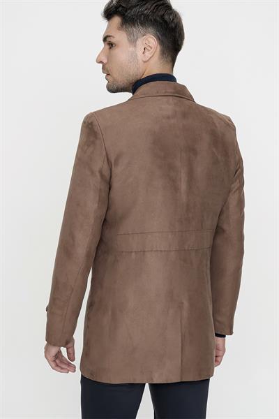 KA 069 Slim Fit Sütlü Kahve Spor Kaban