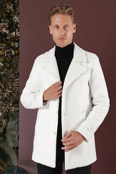 KA 078 Slim Fit Ekru Spor Kaban