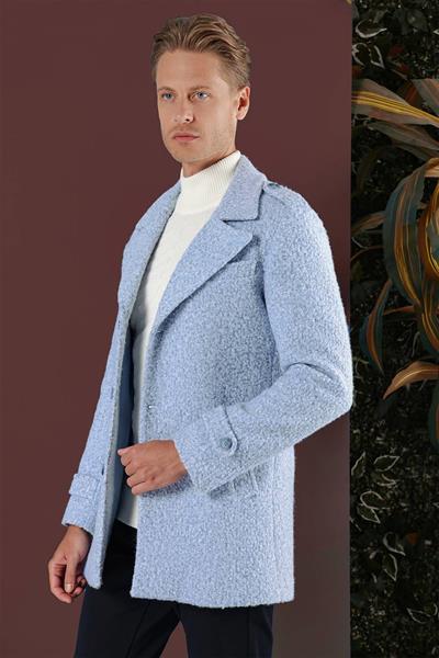 KA 078 Slim Fit Mavi Spor Kaban