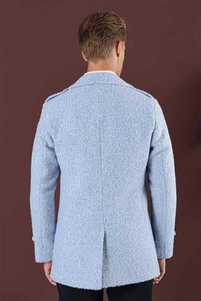 KA 078 Slim Fit Mavi Spor Kaban