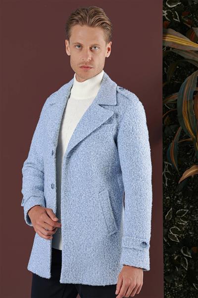 KA 078 Slim Fit Mavi Spor Kaban