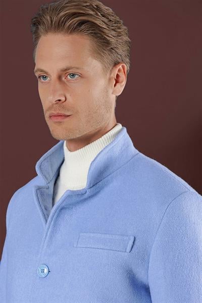 KA 079 Slim Fit Mavi Spor Kaban