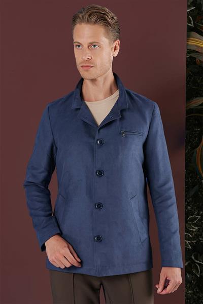 KA 080 Slim Fit Havacı Mavi Spor Kaban