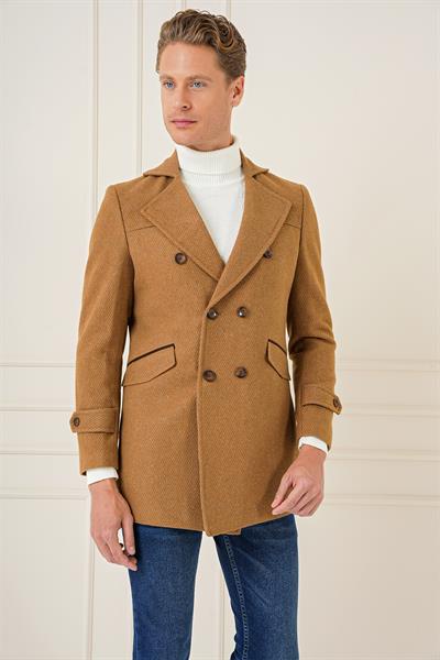 KA 082 Slim Fit Camel Spor Kaban