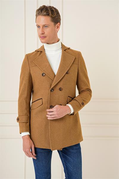 KA 082 Slim Fit Camel Spor Kaban