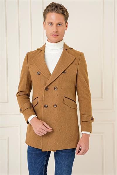 KA 082 Slim Fit Camel Spor Kaban