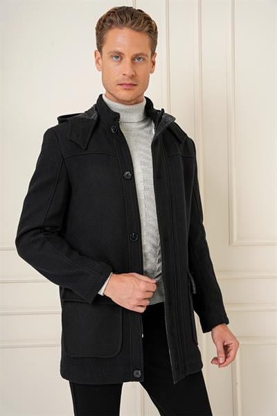 KA 083 Slim Fit Siyah Spor Kaban