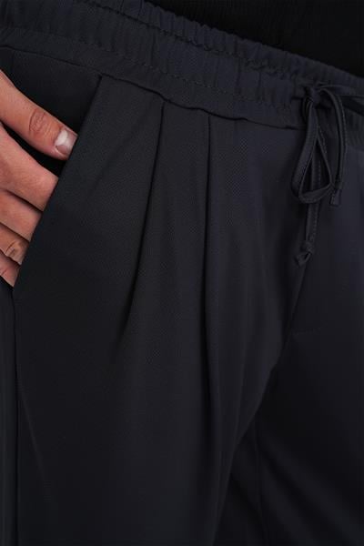 Oversize Bağcıklı ve Pileli Pamuk Antrasit Jogger Pantolon Atp 035 