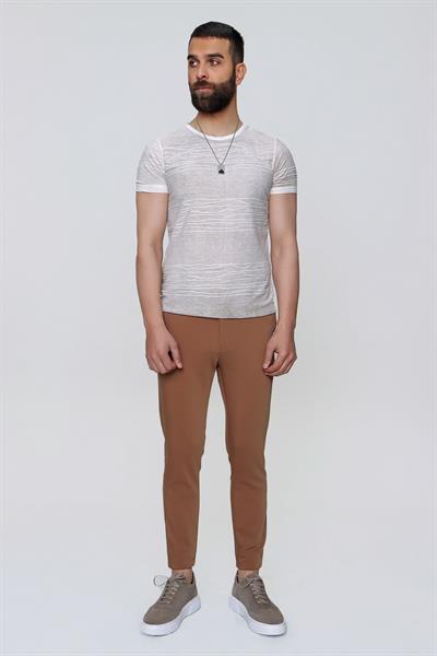 P 1071 Slim Fit Camel Spor Pantolon