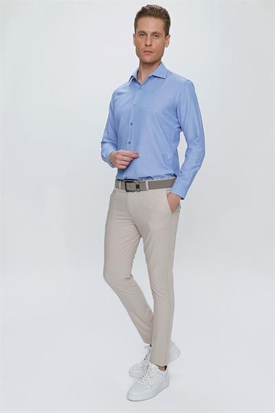 P 1077 Slim Fit Bej Spor Pantolon