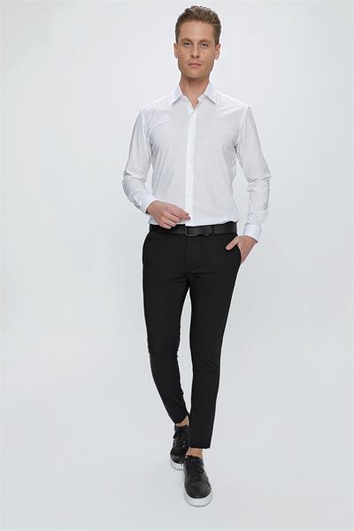 P 1077 Slim Fit Siyah Spor Pantolon