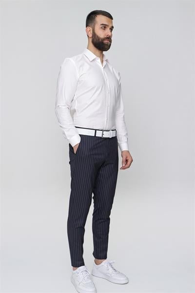 P 1081 Slim Fit Lacivert Spor Pantolon