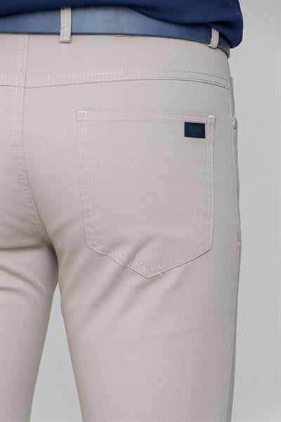 P 1087 Slim Fit Bej Spor Pantolon