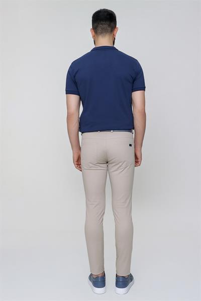 P 1087 Slim Fit Bej Spor Pantolon