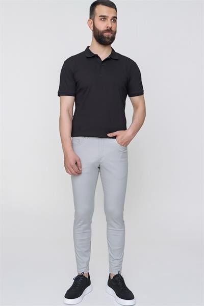 P 1087 Slim Fit Gri Spor Pantolon