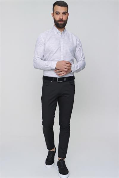 P 1087 Slim Fit Siyah Spor Pantolon