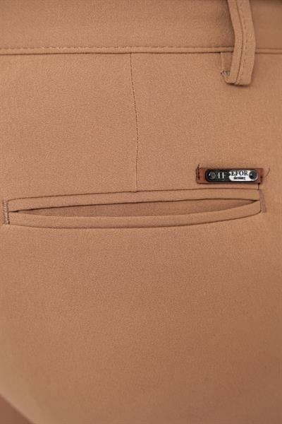 P 1088 Slim Fit Yan Cep Esnek Pamuklu Casuel Camel Pantolon