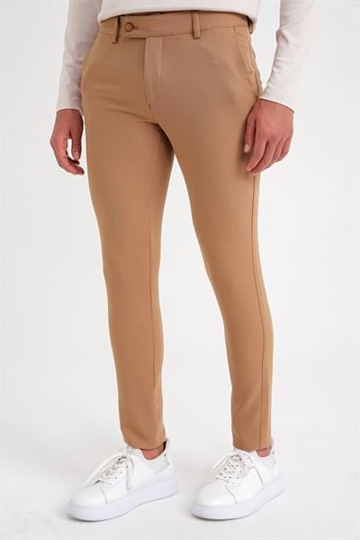 P 1088 Slim Fit Yan Cep Esnek Pamuklu Casuel Camel Pantolon