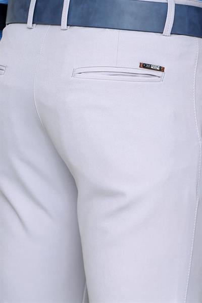 P 1088 Slim Fit Yan Cep Esnek Pamuklu Casuel Gri Pantolon