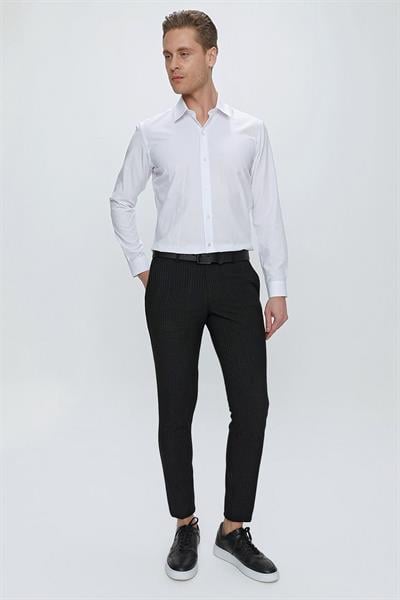 P 1103 Slim Fit Siyah Spor Pantolon