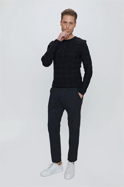 P 1106 Slim Fit Lacivert Spor Pantolon