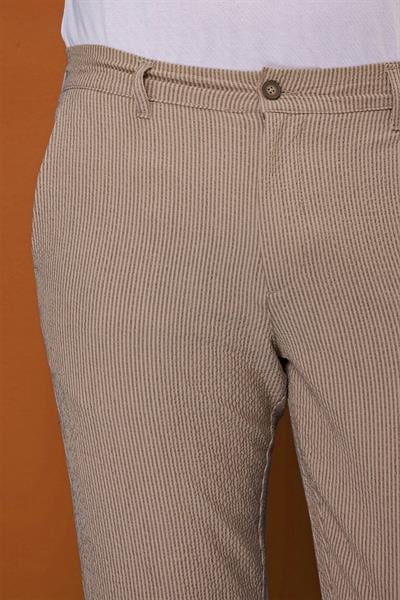 P 1113 Slim Fit Bej Spor Pantolon