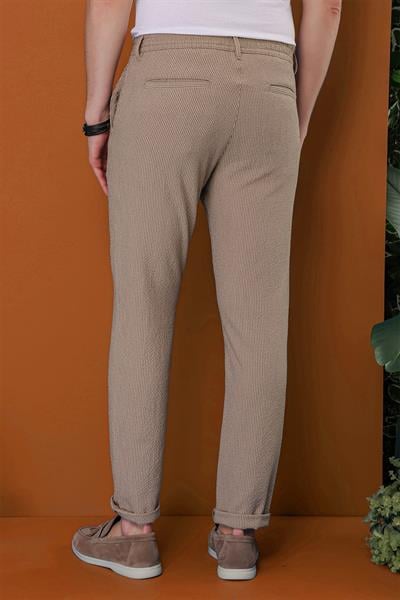 P 1113 Slim Fit Bej Spor Pantolon