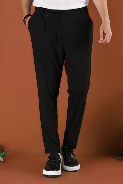 P 1119 Slim Fit Siyah Spor Pantolon