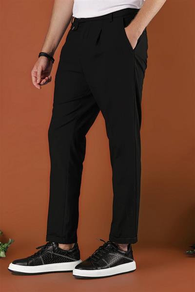 P 1119 Slim Fit Siyah Spor Pantolon